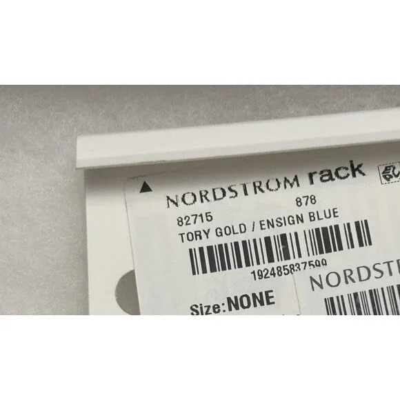 Tory Burch Miller Small Wire Hoop Earrings TORY GOLD / ENSIGN BLUE New - Picture 4 of 4